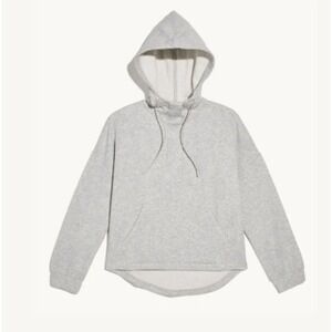 Knix Good To Go Hoodie XXL Gray Pullover Fleece Kangaroo Pocket Longline Relaxed